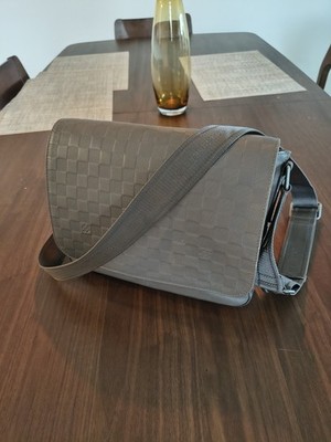 Louis Vuitton Damier Infini District PM Messenger Bag Gray Leather 
