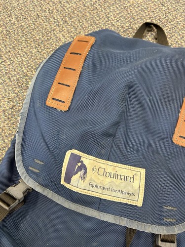 Vintage Chouinard Equipment For Alpinists Label Backpack Rare Blue Outdoors - Picture 4 of 19