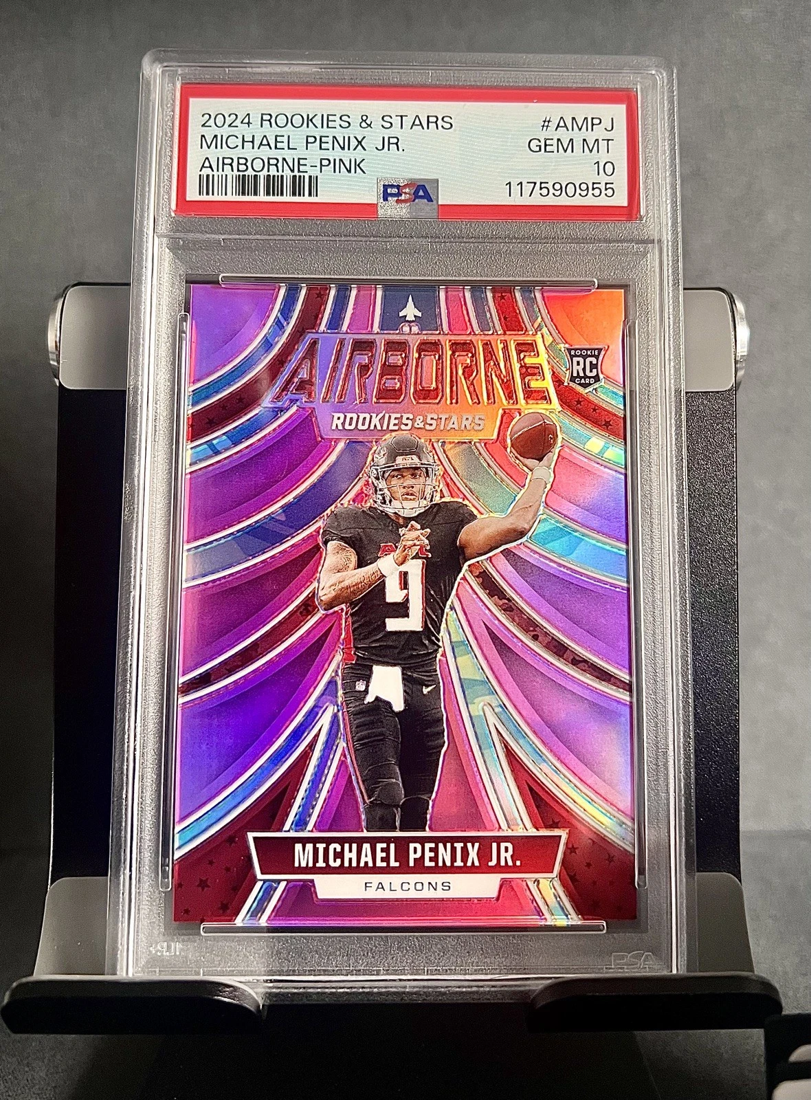Michael Penix Panini Rookies & Stars Airborne #AMPJ Pink
