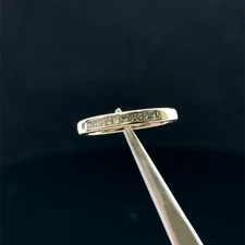 14KT White Gold Band with 1/4cttw Diamond - Size 7