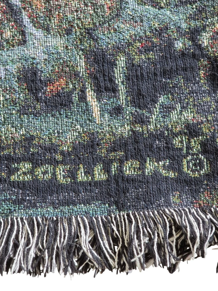 VTG Scott Zoellick Elk Woven Tapestry Throw Blanket 1995 Cabin Lodge Decor 66x50 - Image 2 of 4