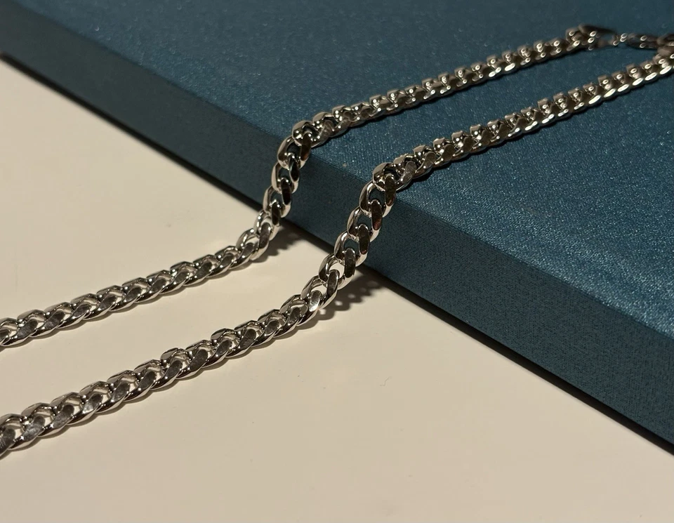 Solid 925 Sterling Silver Miami Cuban Link Chain – 20” – 8mm – 60g – Bold Men’s - Image 2 of 4