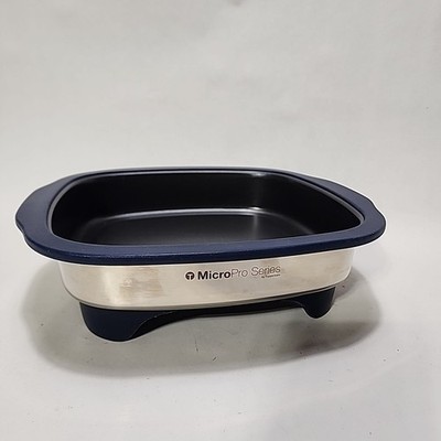 Tupperware MicroPro Series Microwave Grill Pan 8682D-2 Blue Base Only  -  NO LID