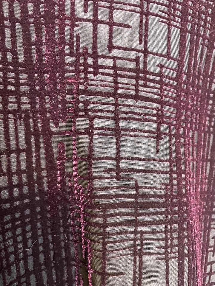 Simply Vera Wang Womens Size Large Petite Burnout Velvet Long Sleeve Blouse 2367 - Image 3 of 4