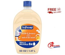 Softsoap Moisturizing Liquid Hand Soap Refill Milk Golden Honey 50oz New