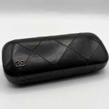 CHANEL Black Quilted Hard Clamshell Case for Glasses  Sunglasses