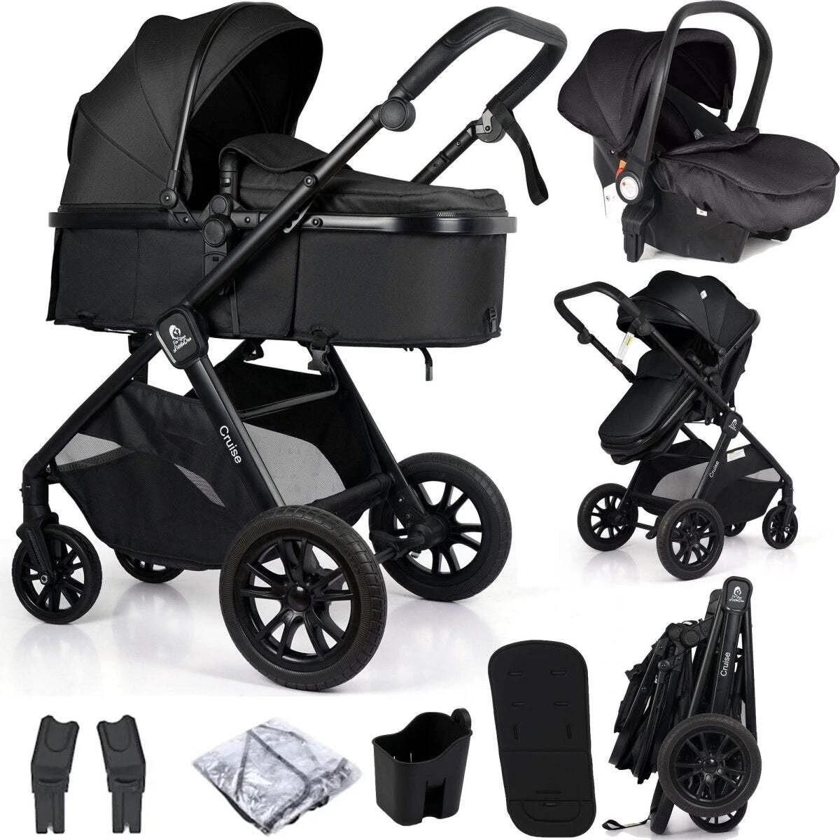 For Your Little One Cruise 3 In 1 Travel System With Car Seat - Eclipse Black (F
Opens in a new wind