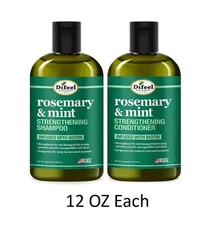 Difeel Rosemary and Mint Hair Strengthening 12 oz Shampoo & Conditioner
