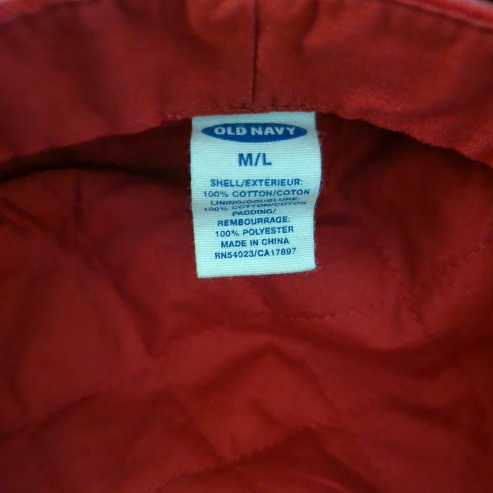 Gorra de violinistas de terciopelo rojo azul marino antiguo de principios de la década de 2000 M/L Foto 3 de 3