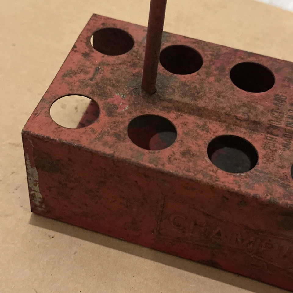 Suporte de vela de ignição Champion Aviation CT-446 feito nos EUA vermelho vintage - Imagem 2 de 4