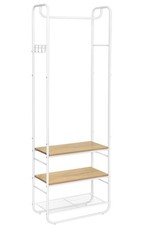 VASAGLE Coat Stand, Hall Tree, Coat Rack with Shoe Rack, Storage Shelves New