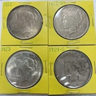 1922 1922-D  1923 1924-S Peace Dollar Lot of 4