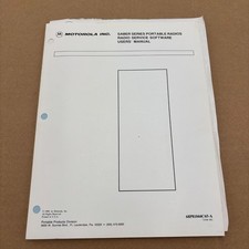Vintage Motorola Saber Series Radio Service Software User's Manual 1988 NICE 