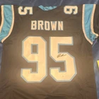 Panthers Derrick Brown #95 Autographed Football custom Jersey JSA Authenticated