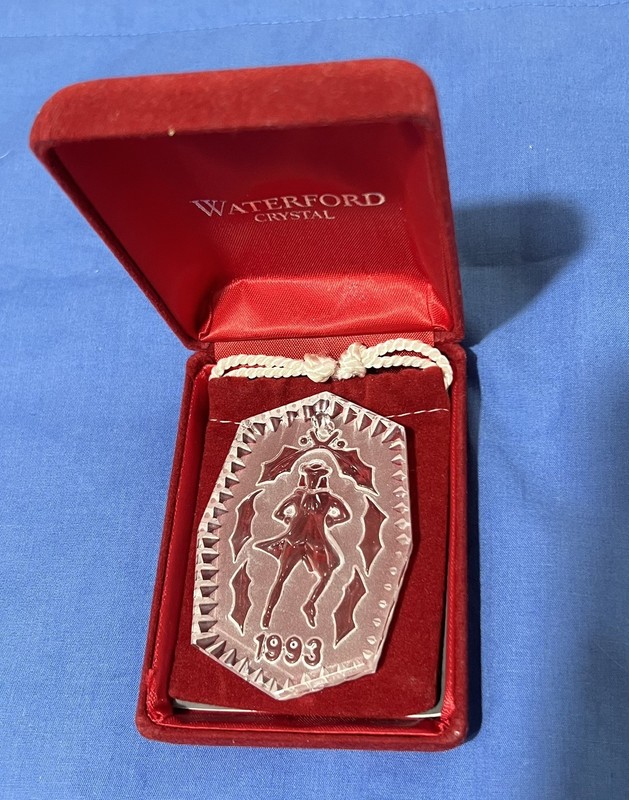 VTG 1993 Waterford Crystal Ornament 12 Days of Christmas Ten Lords Are Leaping