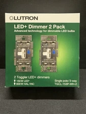 Lutron Toggler LED Dimmer Switch for Dimmable LED - 2pk (TGCL-153P-WH-2) | 2573