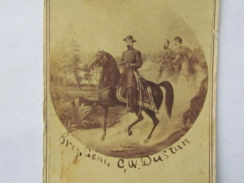 Civil War General Charles William Dustan in Memphis Tennessee cdv photo