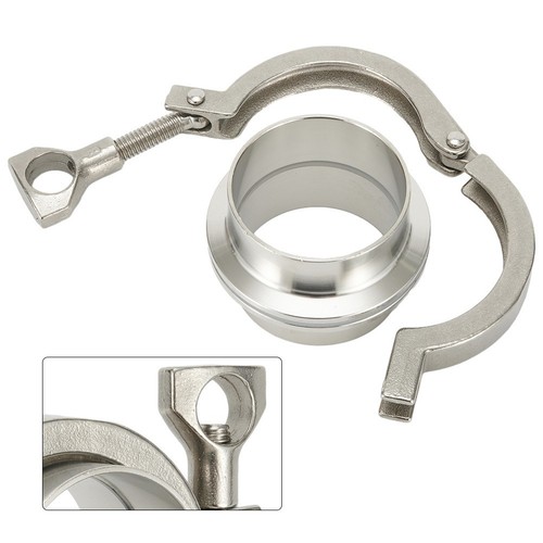 Virola de soldadura de tubería sanitaria OD SS304 de 2 pulgadas y abrazadera triple con herramienta de junta de PTFE Reino Unido - Imagen 6 de 12