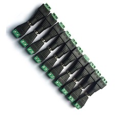 X100 12V DC Male/Female Power Screw Terminal Adapter 5.5x2.1mm for LED LOT