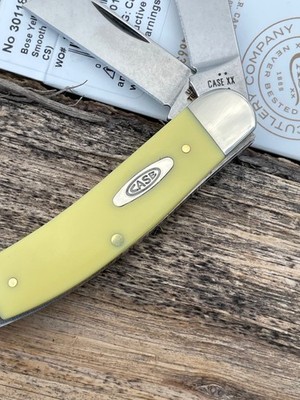 CASE XX *c 2025 SMOOTH YELLOW SYNTHETIC SOWBELLY CS KNIFE KNIVES