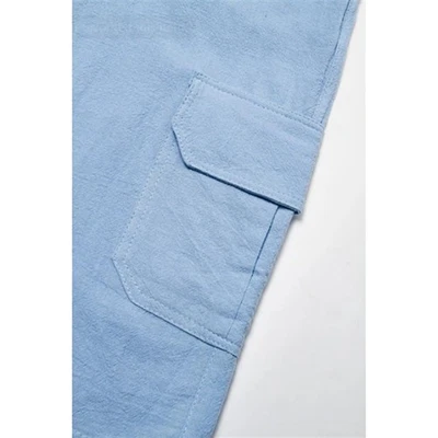 Herren Baumwolle Leinen Polyester Shorts leichte und reife Passform für warmes - Bild 1 von 4
