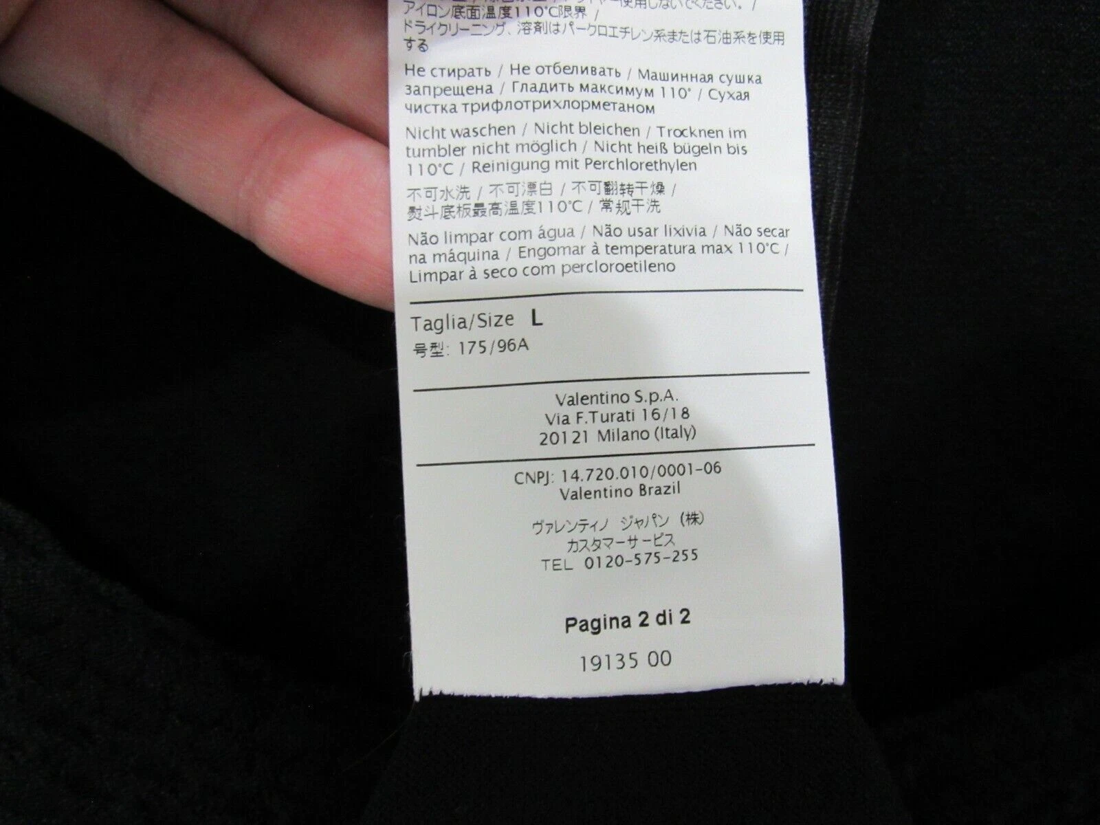 Abito Valentino nero in maglia $3.400 elasticizzato viscosa orlo broccato aderente e svasato L