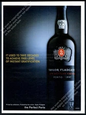 2003 Taylor Fladgate Porto wine 1997 bottle photo vintage print ad