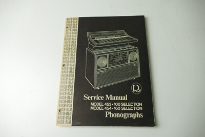 Service Manual  Rock-Ola 453-100 + 454-160 Jukebox Musikbox S-4027