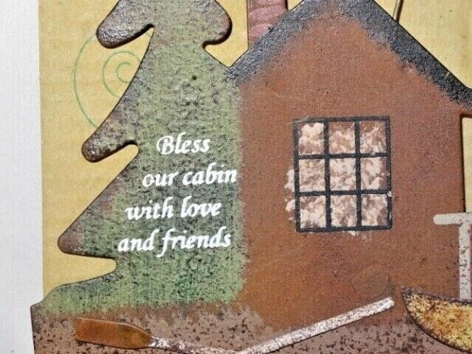 Lakeside Lodge bendice nuestra cabaña con amor y amigos selección de plantas estaca de jardín NUEVO Foto 3 de 4