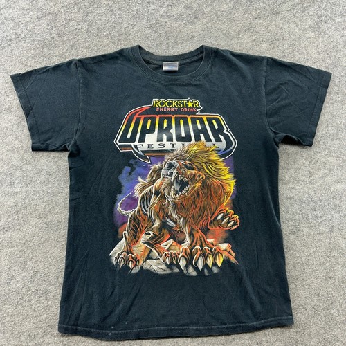 VTG Rock Star Shirt Men S Black Uproar Festival Monster Graphic Short Sleeve Y2K