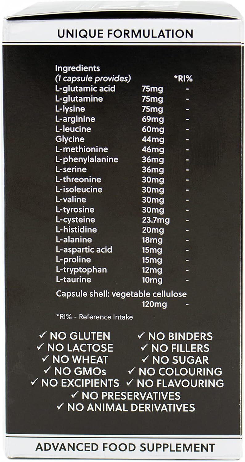 Full Spectrum Amino Acids Capsules BCAA Free Form Amino Acids 120