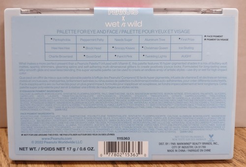 PEANUTS x Wet n Wild Snoopy Eye Shadow Palette Limited Edition Christmas Holiday - Picture 2 of 2