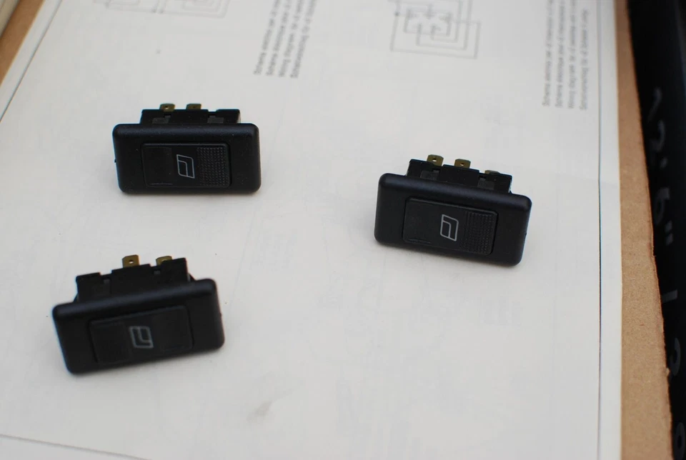 Kit conversión ventanas delanteras eléctricas audi 80 set motor interruptor Foto 3 de 4