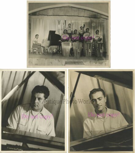 Buddy Kaye orchestra band mates musicians 3 rare antique jazz photos - Afbeelding 1 van 1