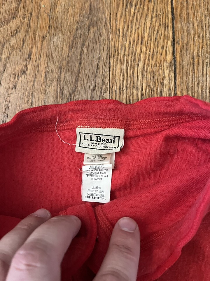 Vintage LLBean Union Suit Thermal Underwear Large eBay