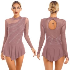 Women-Lyrical Dance Dress Figure Skating Costume Gymnastics Ballet Dance Leotard