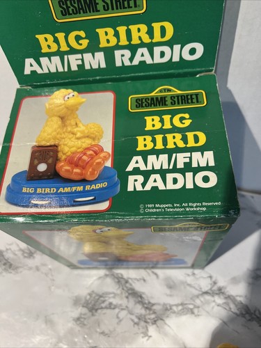 Vintage Sesame Street Big Bird AM/FM Transistor Radio Figural JPI 1989 Muppets - Picture 12 of 16