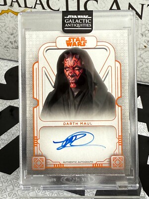 Star Wars Galactic Antiquities, Ray Park (Darth Maul) orange Autogrammkarte 4/25