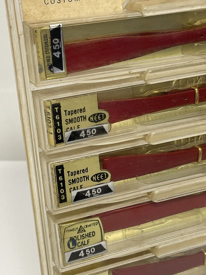 Винтажный JB Champion NEET часы группы магазин дисплей полный T6103 икры красный ретро ремни ⭐️ - Изображение 2 из 4