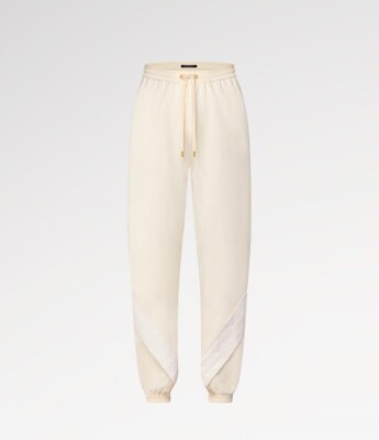 LOUIS VUITTON MONOGRAM ACCENT KNIT JOGGING PANTS 1AGCJF SIZE M0 (EU 38/US 6)