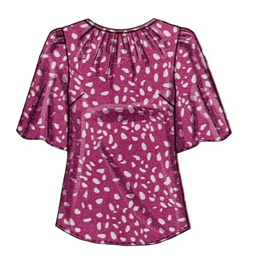 Top tunica Simplicity modello cucito R11443 davanti raccoglie maniche cappellini taglia 6-14 - Foto 3 di 18