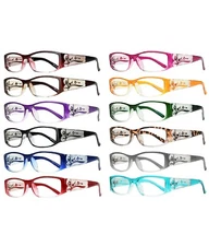 eyeBOGO Kaylee 12-Pack Stylish Reading Glasses for Women