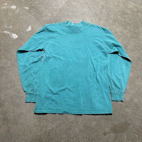 Vintage Bugle Boy Shirt Youth M Teal Green 90s Long Sleeve Cotton Skate Surf - Picture 2 of 7