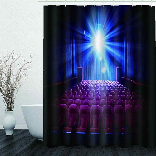 Blu-ray for Cinema 3D Shower Curtain Waterproof Fabric Bathroom Decoration - Picture 4 of 9