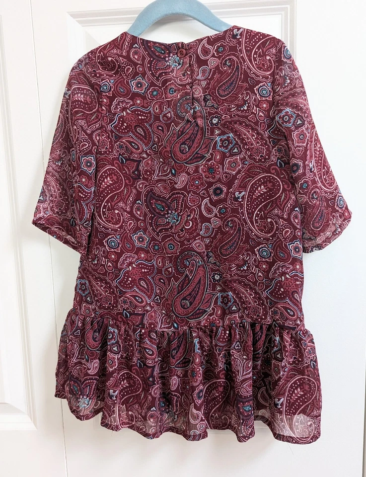 Usado en Excelente Condición Vestido Forrado de Cachemira Borgoña Talla: 3T Crazy 8 Foto 2 de 4