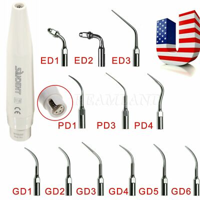 USA Dental Ultrasonic Piezo Scaler Handpiece / 5pcs Tips Fit DTE SATELEC SK-D1