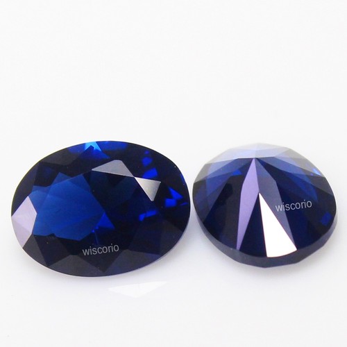 Natural Certified Ceylon Blue Sapphire 5x4 MM Oval Cut Pair Top Quality Gemstone - Picture 4 of 6