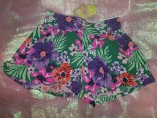 CRAZY 8 GIRLS PULL-ON SHORTS WITH POCKETS-TROPICAL JUNGLE FLORAL PRINT-M 7-8 NEW