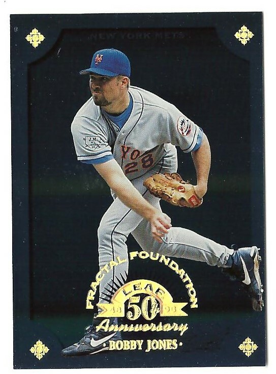 1998 Leaf FRACTAL FOUNDATION Card #124, BOBBY JONES, N.Y. Mets. SN