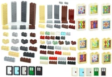 Modified Bricks Wall Masonry Profile For Lego 1x2 1x3 1x4 #98283 Windows Doors